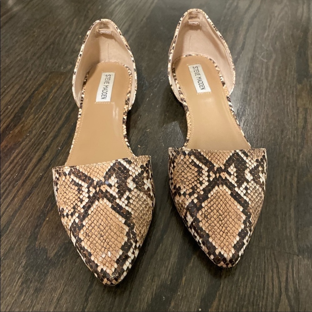 Steve Madden Snake Print Pointed Flats - image 2
